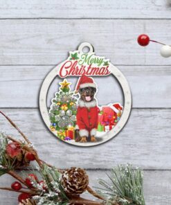 black rottweiler dog custom shaped ornament ntb286ov2 4947