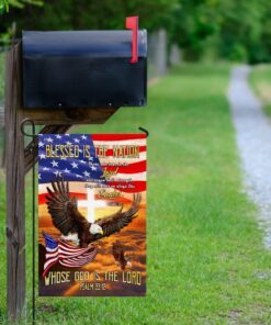 blessed is the nation whose god is the lord eagle flag 7772