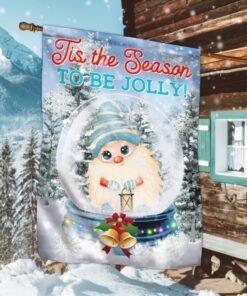 blue gnomes for the holidays flag mbh209fv2 8591