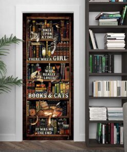 Books And Cats Door Cover