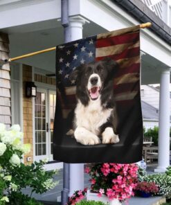 Border Collie American Flag