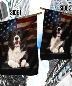 border collie american flag 5312