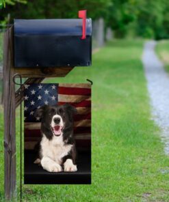 border collie american flag 6303