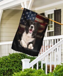 border collie american flag 6418