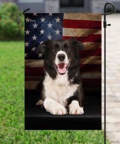 border collie american flag 7710