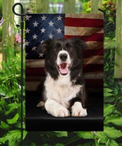 border collie american flag 8383