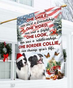 Border Collie Flag One Border Collie Can Change Your Life LHA1873F