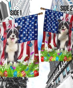 border collie happy easter day american flag thn3652fv1 3995