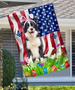 border collie happy easter day american flag thn3652fv1 4737