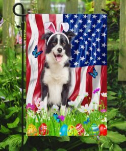 border collie happy easter day american flag thn3652fv1 8536