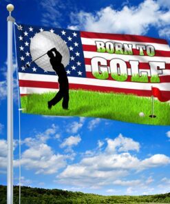 born to golf grommet flag tqn315gf 4260
