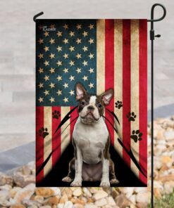 boston terrier american flag 1585