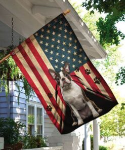 boston terrier american flag 1718