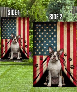 boston terrier american flag 2610