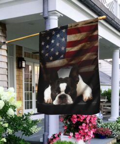 Boston Terrier American Flag