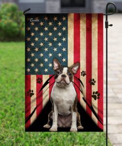 boston terrier american flag 5968