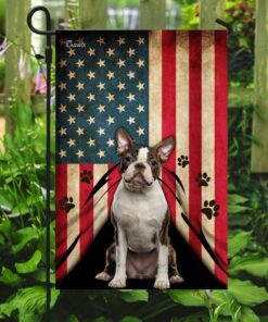boston terrier american flag 7092