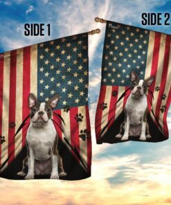 boston terrier american flag 8534
