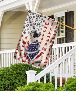 boston terrier dog american flag 1086