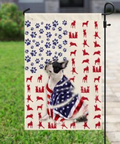 boston terrier dog american flag 3583