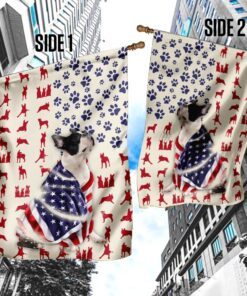 boston terrier dog american flag 5841