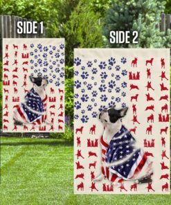 boston terrier dog american flag 6937