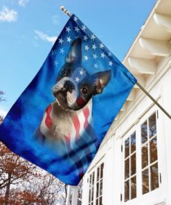 boston terrier dog stars &amp stripes flag 4198