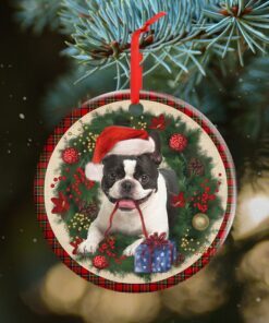 Boston Terrier Ornament Dog Lover Christmas Ornament QTR321Ov9