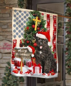 bouviers des flandres dog christmas flag qnn565f 2586