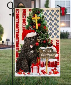 bouviers des flandres dog christmas flag qnn565f 7601