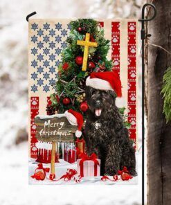 bouviers des flandres dog christmas flag qnn565f 8920