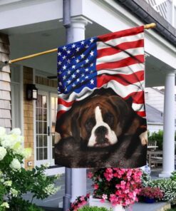 Boxer. American Patriot Flag