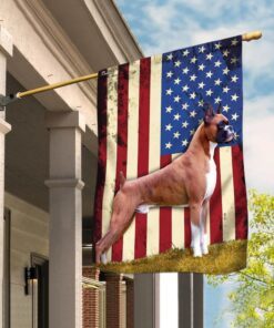 Boxer American US Flag