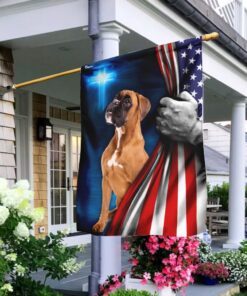 Boxer American US Flag