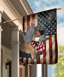 Boxer American US Flag
