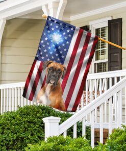boxer christian cross american us flag 6457