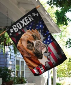 boxer dog flag 4307