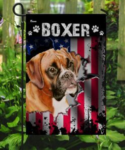 boxer dog flag 8539