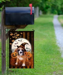 boxer dog halloween flag 2154