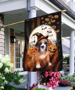 boxer dog halloween flag 7855