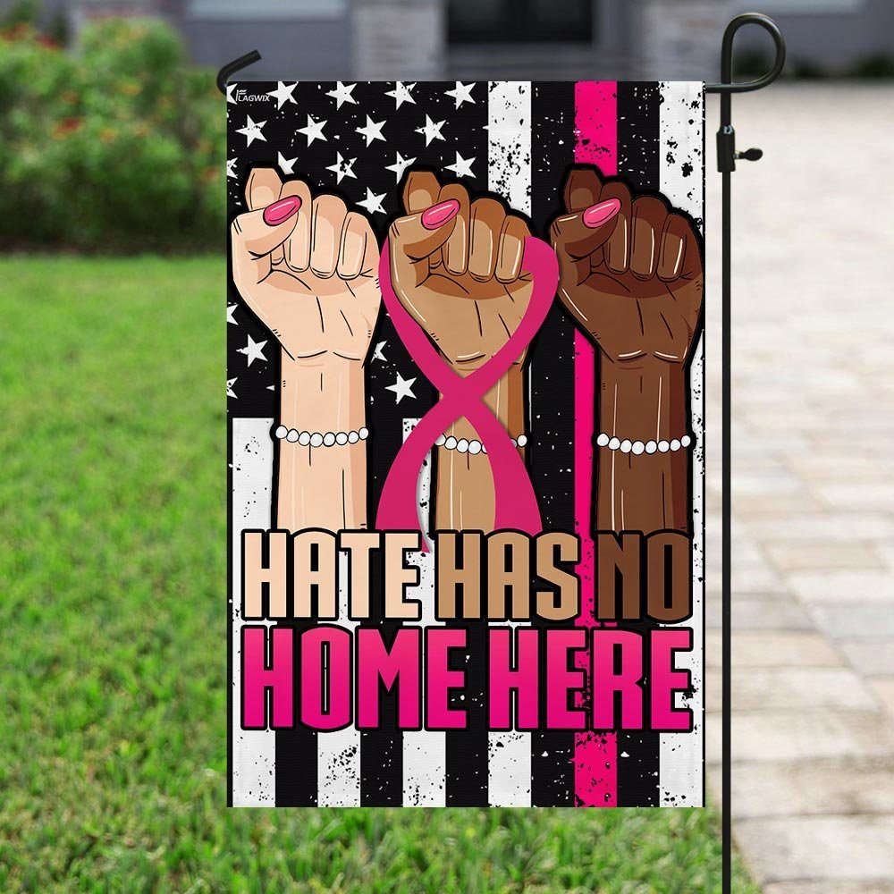 Breast Cancer Awareness - Hate Has No Home Here Flag - Image 6