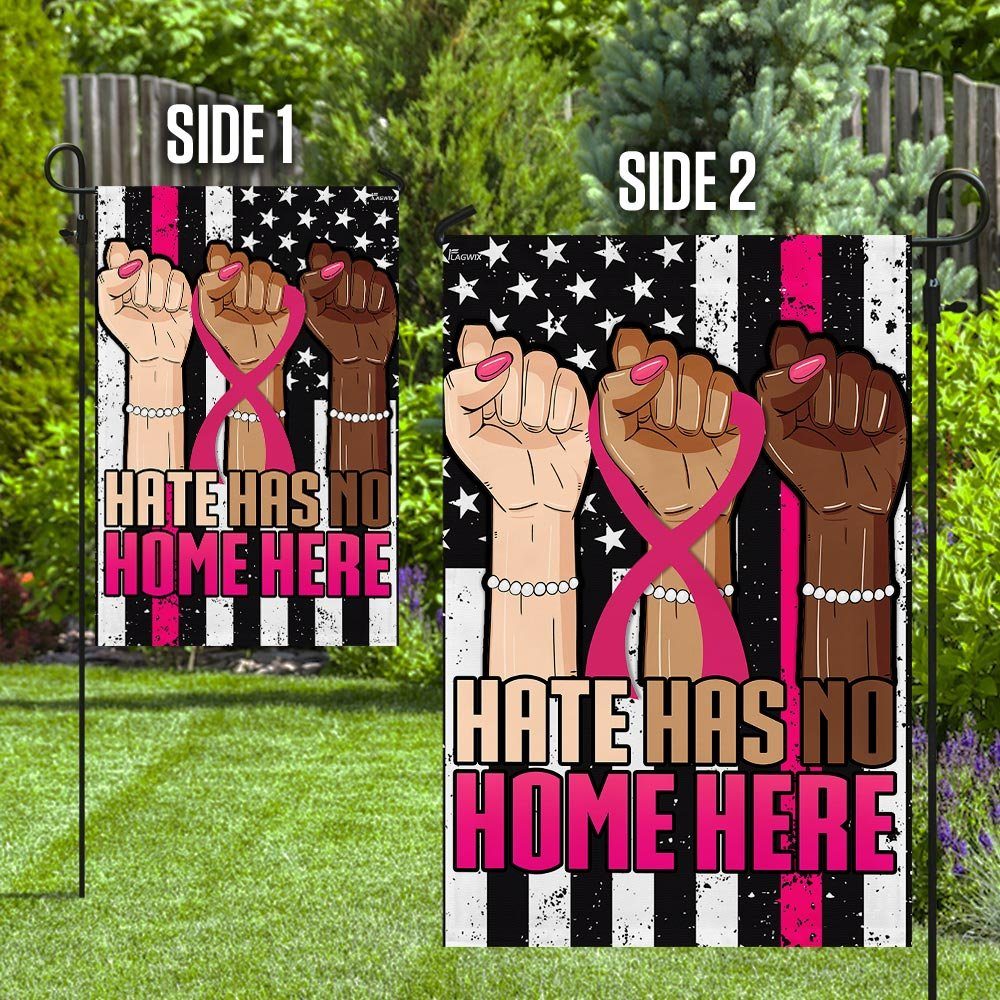 Breast Cancer Awareness - Hate Has No Home Here Flag - Image 8