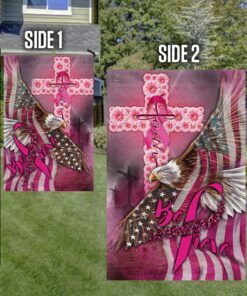 breast cancer awareness believe flag lha1763f 2701