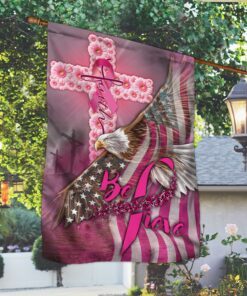 breast cancer awareness believe flag lha1763f 8142