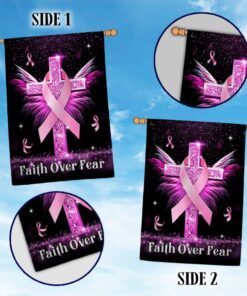 breast cancer awareness flag faith over fear cross tqn830f 5854