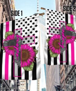 breast cancer awareness flag sunflower hope tty326f 7805