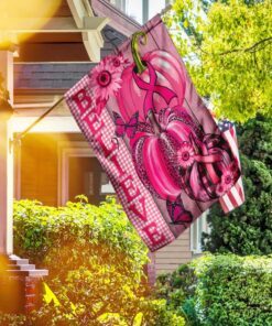 Breast Cancer Awareness Pumpkin Flag