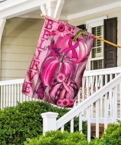 breast cancer awareness pumpkin flag 3235