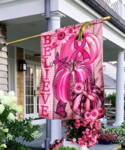 breast cancer awareness pumpkin flag 4990