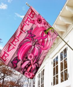 breast cancer awareness pumpkin flag 5632